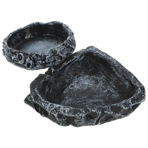 MERRYHAPY Wasser- Und Futternapf-Set Für Reptilien Schlangenfutternapf Realistisches Baumdesign Terrarium-zubehör Für Chamäleons Und Schildkröten von MERRYHAPY