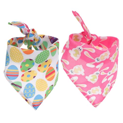 MERRYHAPY 2Stücke Dreieckiges Bandana für Haustiere Polyester Halstuch mit Süßem Ostermotiv für Zubehör für Geburtstagsfeiern und Themenpartys MERRYHAPY 2Stücke Dreieckiges Bandana für Haustiere Polyester Halstuch mit Süßem Ostermotiv für Zubehör für Geburtstagsfeiern und Themenpartys von MERRYHAPY