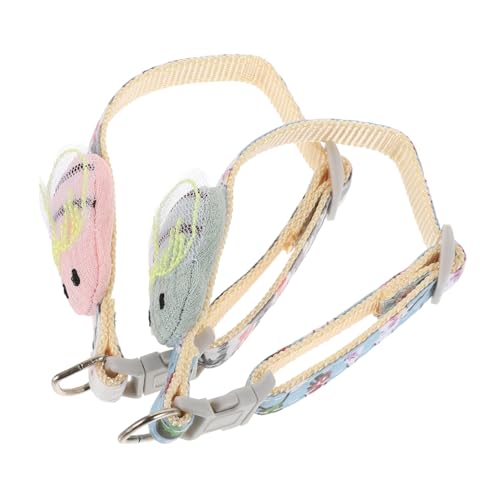 MERRYHAPY Buntes Katzenhalsband Mit Anhänger Verstellbar Aus Polyester Sicher Für Kätzchen Passt Zu Haustieroutfits von MERRYHAPY