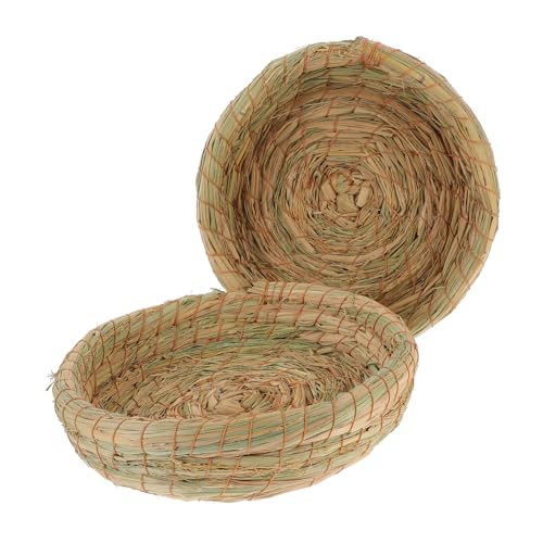 MERRYHAPY 2Stücke Handgewebtes Schlafkissen für Haustiere Gewebtes Nest aus Stroh Bequemes und Sicheres Haustierbett für Hamster MERRYHAPY 2Stücke Handgewebtes Schlafkissen für Haustiere Gewebtes Nest aus Stroh Bequemes und Sicheres Haustierbett für Hamster von MERRYHAPY