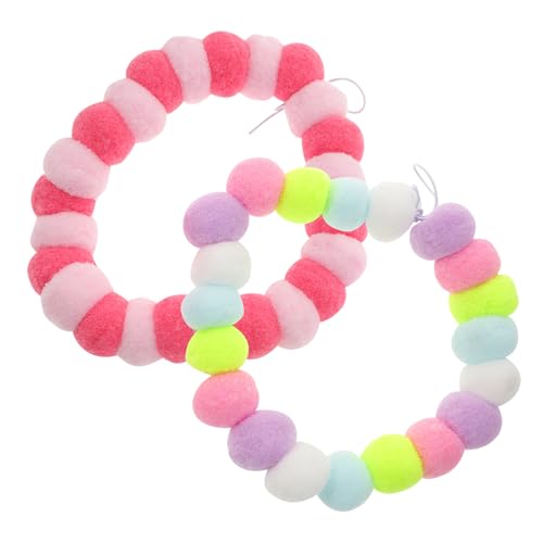 MERRYHAPY 2Stücke Katzenplüschhalsbänder mit Buntem Ball Design Elastisches und Bequemes Haustierhalsband für Welpen und Katzen für Geburtstagsgeschenke und Besondere Anlässe MERRYHAPY 2Stücke Katzenplüschhalsbänder mit Buntem Ball Design Elastisches und Bequemes Haustierhalsband für Welpen und Katzen für Geburtstagsgeschenke und Besondere Anlässe von MERRYHAPY
