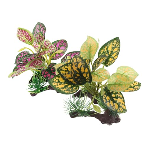 MERRYHAPY 2Stücke Künstliche Wasserpflanzen für Aquarium und Terrarium Hochrealistische Dekoration aus Robustem Kunststoff Kombinierbar Sicher für Fische Pflegeleicht MERRYHAPY 2Stücke Künstliche Wasserpflanzen für Aquarium und Terrarium Hochrealistische Dekoration aus Robustem Kunststoff Kombinierbar Sicher für Fische Pflegeleicht von MERRYHAPY