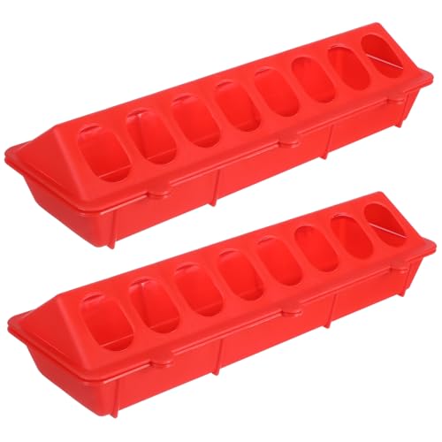 MERRYHAPY 2Stücke Taube Futtertrog aus Splash Futterspender für Taubenkäfige Langlebig Reinigen für Rot von MERRYHAPY