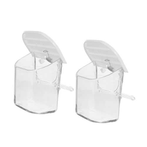 MERRYHAPY 2Stücke Vogelkäfig Zubehör Sprungdesign Futterspender für Papageien und Kleine zu Reinigen Vielseitig Einsetzbar als Futter und Wasserschale von MERRYHAPY