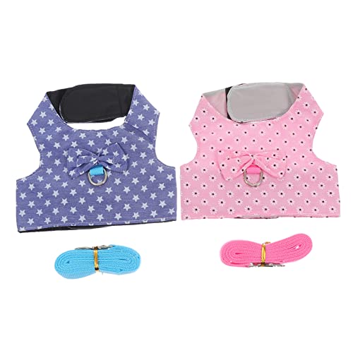 MERRYHAPY 2sätze Rabbit Leash Set Atmungsaktives Kaninchengeschirr Mit Weste Teilig Schneeflocken Sterne Für Outdoor-aktivitäten Mit Ihrem Haustier Kontrollierte Für Kaninchen von MERRYHAPY