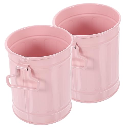 MERRYHAPY 2stücke Vintage Eisen Blumentopf Für Zuhause Retro Metall Pflanzgefäß Dekorativer Blumeimer Kreative Vase Für Garten Blumeneimer Mit Griff Geeignet Für Partys Und von MERRYHAPY