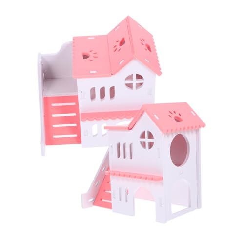 MERRYHAPY Meerschweinchen-Bett Kleintierkäfig Hamster-Villa Plattform Meerschweinchen-Versteck Hamster-Spielplatz PVC 2 Stück Scottish Villa MERRYHAPY Meerschweinchen-Bett Kleintierkäfig Hamster-Villa Plattform Meerschweinchen-Versteck Hamster-Spielplatz PVC 2 Stück Scottish Villa von MERRYHAPY