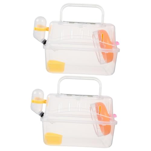 MERRYHAPY 2st Hamsterkäfig Meerschweinchen Träger Rattenhaus Chinchilla-schlafbett Transparente Hamstertrage Kleintierbehälter Kompaktes Hamsterbadebecken Kleiner Haustierkäfig Abs Yellow MERRYHAPY 2st Hamsterkäfig Meerschweinchen Träger Rattenhaus Chinchilla-schlafbett Transparente Hamstertrage Kleintierbehälter Kompaktes Hamsterbadebecken Kleiner Haustierkäfig Abs Yellow von MERRYHAPY