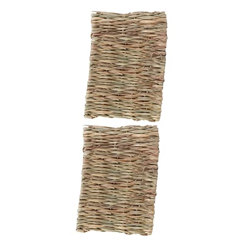 MERRYHAPY 2 Stücke Meerschweinchen Spielzeug 40x28x1cm Bett Woven Kauen Spielzeug Nest Hamster von MERRYHAPY