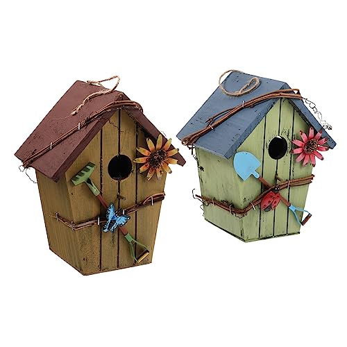 MERRYHAPY 2Pcs Natürliche Holz Outdoor Garten Dekorative Vogel Nistplatz für Vögel MERRYHAPY 2Pcs Natürliche Holz Outdoor Garten Dekorative Vogel Nistplatz für Vögel von MERRYHAPY