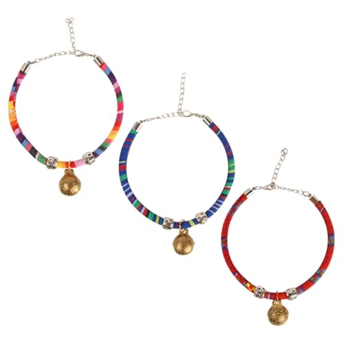 MERRYHAPY 3stücke Teiliges Katzenhalsband Mit Glocke Im Ethno-Stil Verstellbares Haustierhalsband Aus Sicherem Material Für Täglichen Gebrauch Und Besondere Anlässe MERRYHAPY 3stücke Teiliges Katzenhalsband Mit Glocke Im Ethno-Stil Verstellbares Haustierhalsband Aus Sicherem Material Für Täglichen Gebrauch Und Besondere Anlässe von MERRYHAPY
