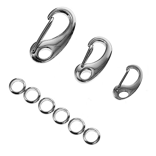 MERRYHAPY Edelstahl-schnellclip-Haken Mit 6 Ringen Für Tiermarken Und Geschirre Leichtgewichtig Und Langlebig MERRYHAPY Edelstahl-schnellclip-Haken Mit 6 Ringen Für Tiermarken Und Geschirre Leichtgewichtig Und Langlebig von MERRYHAPY