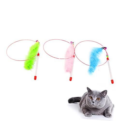 MERRYHAPY 3 Stück Katzenangel Bunte Federstahl Teaser mit Kunststoffgriff Interaktives Katzenspielzeug für Zuhause Fördert Spiel und Bewegung für Katzenliebhaber Zufällige MERRYHAPY 3 Stück Katzenangel Bunte Federstahl Teaser mit Kunststoffgriff Interaktives Katzenspielzeug für Zuhause Fördert Spiel und Bewegung für Katzenliebhaber Zufällige von MERRYHAPY