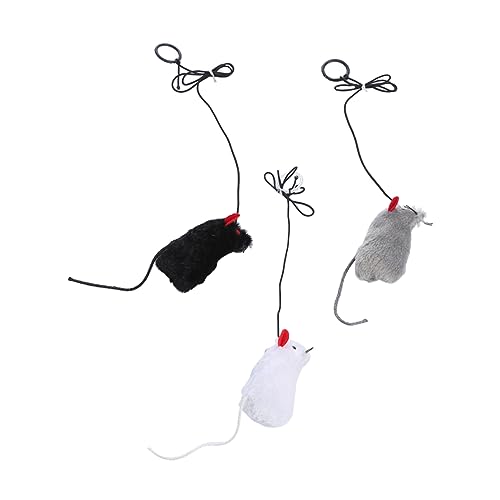 MERRYHAPY 3 Stück Teiliges Katzenspielzeug mit Pull Ring Interaktives Plüschmaus Stimmungsaufhellendes Katzenspielzeug für Kätzchen Fördert Bewegung und Stressabbau bei Zufällige Farbe MERRYHAPY 3 Stück Teiliges Katzenspielzeug mit Pull Ring Interaktives Plüschmaus Stimmungsaufhellendes Katzenspielzeug für Kätzchen Fördert Bewegung und Stressabbau bei Zufällige Farbe von MERRYHAPY
