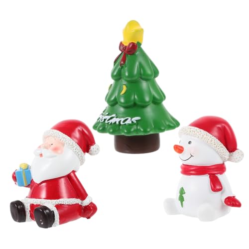 MERRYHAPY Weihnachten Ornament Aquarium Figuren 3 Stücke Harz Landschaft Für Weihnachten Szene von MERRYHAPY