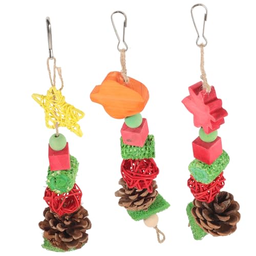 MERRYHAPY Papagei Spielzeug Kauspielzeug Für Vögel Vogel Spielzeug Zerkleinerungsspielzeug Für Papageienkäfige Vogelkäfigspielzeug Kauspielzeug Zum Aufhängen von MERRYHAPY