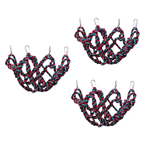 MERRYHAPY 3St Papageien-Hängenetz papageienspielzeug Bird Toys vogelspielzeug nymphensittich Parrot Toys Vogel-Kletternetz Papageienspielhalle Haustier hängendes Netz Vögel Hängematte Black MERRYHAPY 3St Papageien-Hängenetz papageienspielzeug Bird Toys vogelspielzeug nymphensittich Parrot Toys Vogel-Kletternetz Papageienspielhalle Haustier hängendes Netz Vögel Hängematte Black von MERRYHAPY