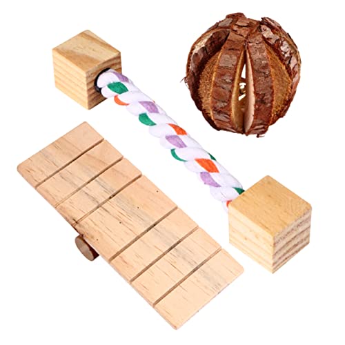 MERRYHAPY Spielzeug Für Hamster Aus Holz Kauspielzeug Für Kleintiere Backenzahnspielzeug Für Haustiere Wie Papageien Und Eichhörnchen von MERRYHAPY