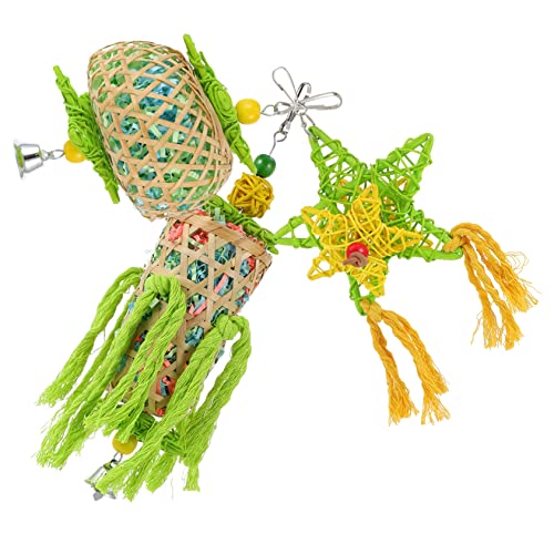 MERRYHAPY 3stücke Teiliges Papageien Spielzeugset Bunte Kauspielzeuge Für Vögel Hängend Langlebig Für Papageien Und Wellensittiche Sorgt Für Stundenlangen Spielspaß Im Käfig von MERRYHAPY