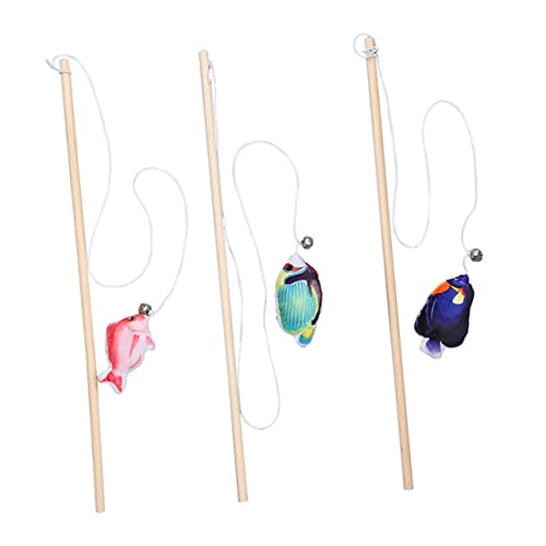 MERRYHAPY 3pcs Lustige Katzen Teaser -spielzeugstabs Simulation Fisch Necken Stangen Haustier Vorräte MERRYHAPY 3pcs Lustige Katzen Teaser -spielzeugstabs Simulation Fisch Necken Stangen Haustier Vorräte von MERRYHAPY