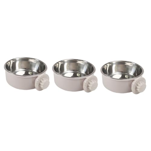 MERRYHAPY 3 Stück Futternapf Hundenapf Hundefutterspender Futterspender Für Haustiere Hitzebeständig Grau Leicht Zu Reinigen Edelstahl Größe MERRYHAPY 3 Stück Futternapf Hundenapf Hundefutterspender Futterspender Für Haustiere Hitzebeständig Grau Leicht Zu Reinigen Edelstahl Größe von MERRYHAPY