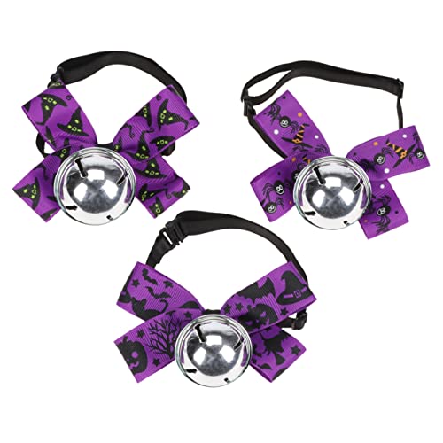 MERRYHAPY Halloween- -Set für Haustiere 3-teilig -/Hundehalsband mit Fliege und Glöckchen verstellbar und bequem für besondere Anlässe MERRYHAPY Halloween- -Set für Haustiere 3-teilig -/Hundehalsband mit Fliege und Glöckchen verstellbar und bequem für besondere Anlässe von MERRYHAPY