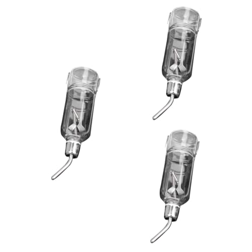 MERRYHAPY 3-teiliges Haustier-wasserspender-Set Klein Für Tiere Chinchilla-Flasche Für Hamsterkäfig Edelstahl-trinkwasserflasche 180 Ml Auslaufsicher Und Sicher Für Kleintiere von MERRYHAPY