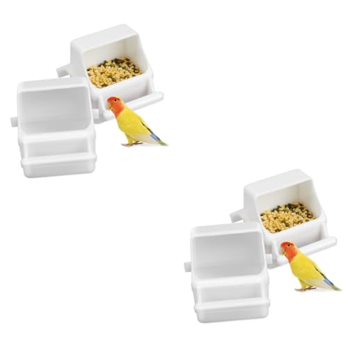 MERRYHAPY 4stücke Spritzschutz Vogel Futterspender Für Käfige Robuste Plastik Futterbox Für Wellensittiche Papageien Und Andere Vögel Praktische Aufhängemöglichkeit Und Zuverlässige von MERRYHAPY