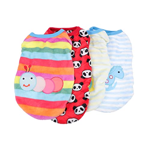 MERRYHAPY 4stücke Teiliges Flanell Hundekleidung Für Kleine Hunde Warmes Gemütliches Pet Vest Für Winter Perfektes Kostüm Für Partys Und Alltag Für Hunde Und Katzen von MERRYHAPY