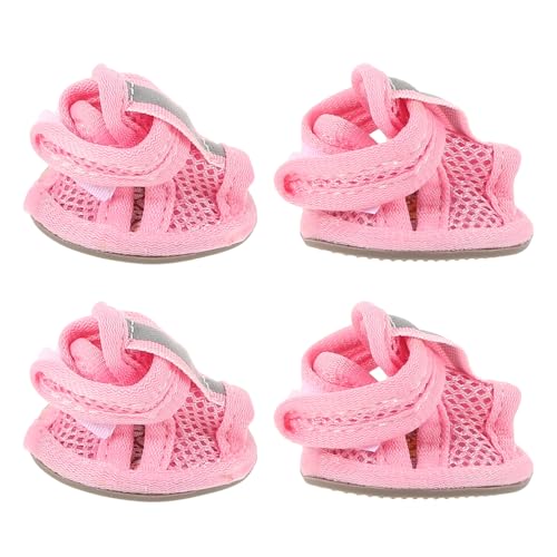 MERRYHAPY 4stücke Hundeschuhe Atmungsaktiv Für Sommer Schutzschuhe Hund Mit Flexibler Sohle Haustiersandalen Mesh Für Heiße Oberflächen Einfach Abwischen Und Waschen MERRYHAPY 4stücke Hundeschuhe Atmungsaktiv Für Sommer Schutzschuhe Hund Mit Flexibler Sohle Haustiersandalen Mesh Für Heiße Oberflächen Einfach Abwischen Und Waschen von MERRYHAPY