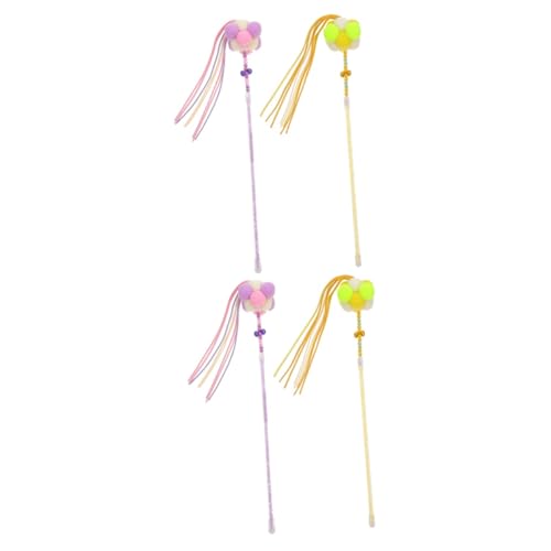 MERRYHAPY 4 Stück Katze Stick Katze Katzen-Teaser-Stick Angelrute Für Katzen Katzenübungsfänger Katzen Necken Stöcke Katzenminze Spielzeug Kauspielzeug Für Hauskatzen Plastik Yellow MERRYHAPY 4 Stück Katze Stick Katze Katzen-Teaser-Stick Angelrute Für Katzen Katzenübungsfänger Katzen Necken Stöcke Katzenminze Spielzeug Kauspielzeug Für Hauskatzen Plastik Yellow von MERRYHAPY