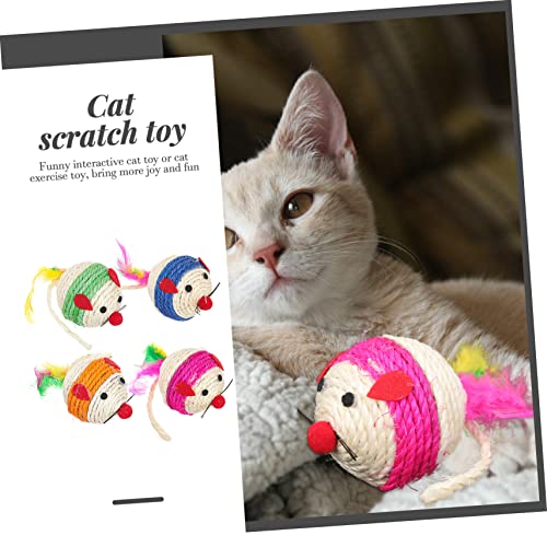 MERRYHAPY 4 Stück Katzenspielzeug Sisalbälle Katzenkratzspielzeug Interaktives Katzenspielzeug für Wohnungskatzen zur Beschäftigung und Bewegung Farblich Sortiert Fördert Zufällige Farbe MERRYHAPY 4 Stück Katzenspielzeug Sisalbälle Katzenkratzspielzeug Interaktives Katzenspielzeug für Wohnungskatzen zur Beschäftigung und Bewegung Farblich Sortiert Fördert Zufällige Farbe von MERRYHAPY