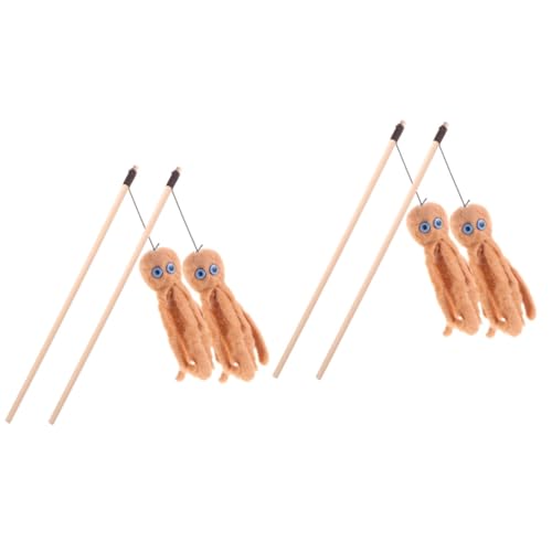 MERRYHAPY 4stücke Katzenangel Spielzeug Interaktive Holzstäbe Oktopus Lustiges Katzenspielzeug Für Drinnen Fördert Bewegung Und Stressabbau Für Katzen MERRYHAPY 4stücke Katzenangel Spielzeug Interaktive Holzstäbe Oktopus Lustiges Katzenspielzeug Für Drinnen Fördert Bewegung Und Stressabbau Für Katzen von MERRYHAPY