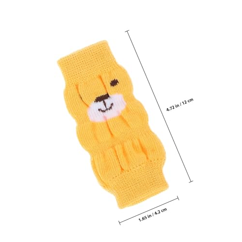 MERRYHAPY 4 Stück Teiliges Anti rutsch Hundesocken mit Süßem Muster Warme und Strapazierfähige Beinschützer für Kleine Hunde Schützende Haustiersocken für Outdoor und Drinnen Geeignet für von MERRYHAPY