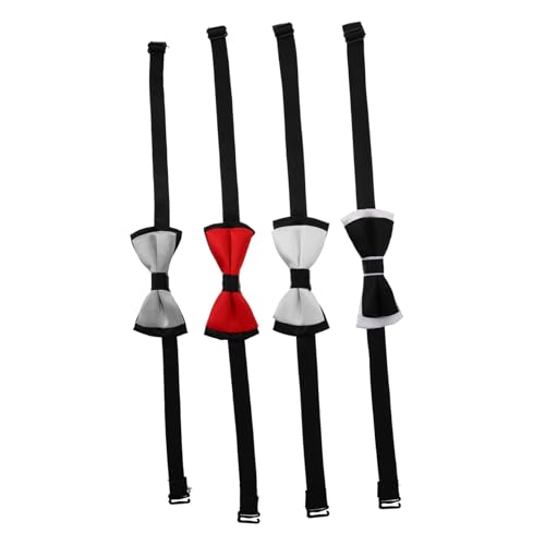 MERRYHAPY 4 Stück Teiliges Haustier hundehalsband mit Verstellbarer Fliege und Glöckchen Modische Hunde Katzen Bow Ties für Kleine Welpen und Katzen Stylische Haustier für Alltag und Party von MERRYHAPY