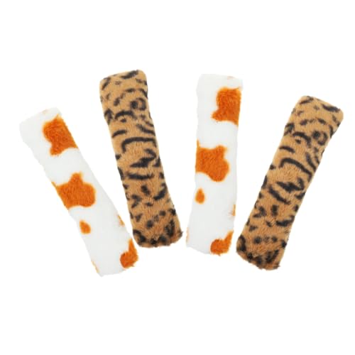 MERRYHAPY 4 Stück Teiliges Katzenminze Kuschelkissen Interaktives Kauspielzeug für Katzen Beißfestes Katzenspielzeug mit Natürlicher Katzenminze für Indoor Katzen zur Zahn Krallenpflege von MERRYHAPY