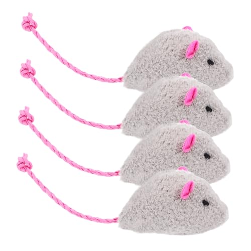 MERRYHAPY 4 Stück Teiliges Plüsch Katzenspielzeug Mäuseform Realistisch mit Wackelmechanismus Interaktiv für Kätzchen Indoor Kau und Beißspielzeug zur Beschäftigung MERRYHAPY 4 Stück Teiliges Plüsch Katzenspielzeug Mäuseform Realistisch mit Wackelmechanismus Interaktiv für Kätzchen Indoor Kau und Beißspielzeug zur Beschäftigung von MERRYHAPY