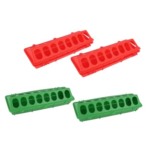 MERRYHAPY 4 Stück Teiliges Tauben futtertrog Langlebigem Großer Kapazität Leicht zu Reinigen mit Mehrfachöffnungen zur Gleichzeitigen Fütterung von Hühnern und Vögeln im Vogelkäfig von MERRYHAPY