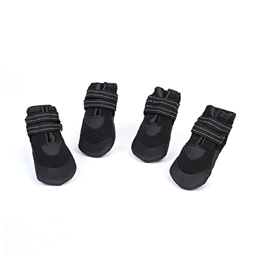 MERRYHAPY 4 Stück wasserdichte Hundeschuhe für Kleine Hunde rutschfeste Winterstiefel mit Reflektierenden Elementen für Outdoor Aktivitäten und Schutz bei EIS und Schwarz MERRYHAPY 4 Stück wasserdichte Hundeschuhe für Kleine Hunde rutschfeste Winterstiefel mit Reflektierenden Elementen für Outdoor Aktivitäten und Schutz bei EIS und Schwarz von MERRYHAPY
