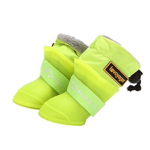 MERRYHAPY Omnidirektionale wasserdichte Hundeschuhe 4er-Pack Regenstiefel für Haustiere rutschfest und für regnerische Tage von MERRYHAPY