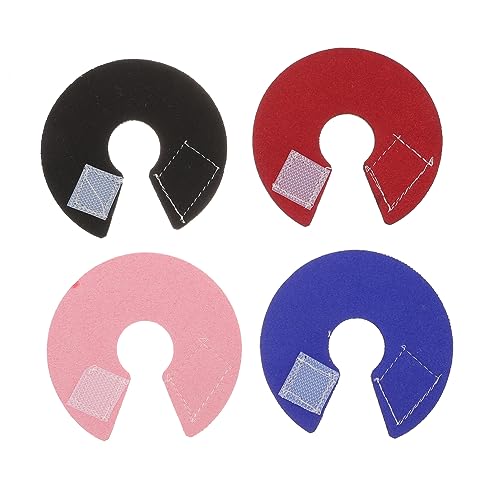 MERRYHAPY 4 Stück Papageien Halskragen Schutzkragen Für Vögel Anti Kratzer Genesungshalsband Aus Baumwolle Für Kleine Und Mittelgroße Vögel in Bunten Farben (rot Pink Blau Schwarz) von MERRYHAPY