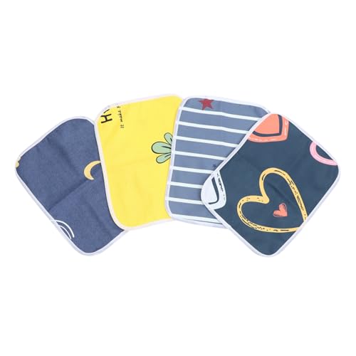 MERRYHAPY 4Stücke Wiederverwendbare Pads für Kleintiere Waschbare und Saugfähige Unterlagen für Meerschweinchen und Hamster Atmungsaktiv und Komfortabel von MERRYHAPY
