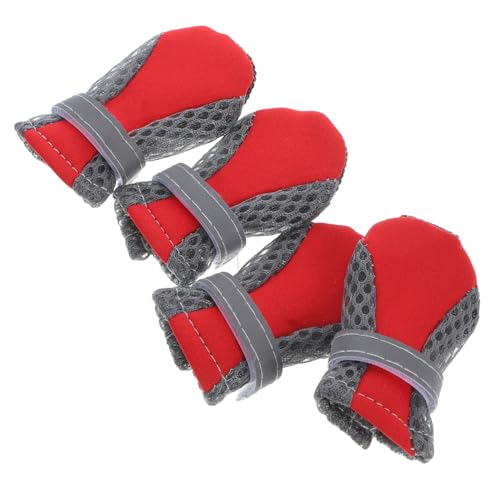 MERRYHAPY 4er-Set Atmungsaktive Haustierschuhe rutschfeste Schutzschuhe Für Hunde Geeignet Für Outdoor-aktivitäten Und Schlechtes Wetter MERRYHAPY 4er-Set Atmungsaktive Haustierschuhe rutschfeste Schutzschuhe Für Hunde Geeignet Für Outdoor-aktivitäten Und Schlechtes Wetter von MERRYHAPY