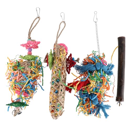 MERRYHAPY 4stücke Papageien Spielzeug Teiliges Kauspielzeug Für Wellensittiche Vogelkäfig Zubehör Sicheres Hängespielzeug Für Kleintiere Für Bissfreudige Vögel MERRYHAPY 4stücke Papageien Spielzeug Teiliges Kauspielzeug Für Wellensittiche Vogelkäfig Zubehör Sicheres Hängespielzeug Für Kleintiere Für Bissfreudige Vögel von MERRYHAPY