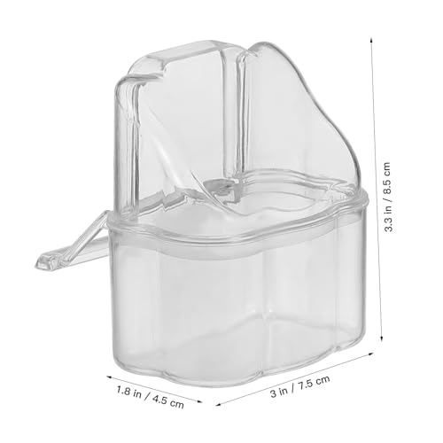 MERRYHAPY 5 Stück Teiliges Transparentes Vogeltrinkbecher Strapazierfähigem Hängender Futterspender für Papageien Wellensittiche und Nymphensittiche Großer Futterbehälter für Vogelkäfige von MERRYHAPY