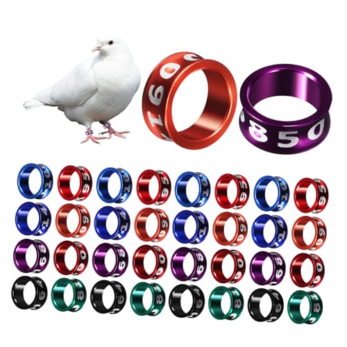 MERRYHAPY 50stücke Nummerierte Metall Vogel Bein Ringe Für Huhn Papagei Brieftaube von MERRYHAPY