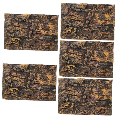 MERRYHAPY 5 Stücke Gecko Tank Hintergrund Reptil Terrarium Hintergrund Lebensechte Modellierung Für Schlange Lebensraum von MERRYHAPY
