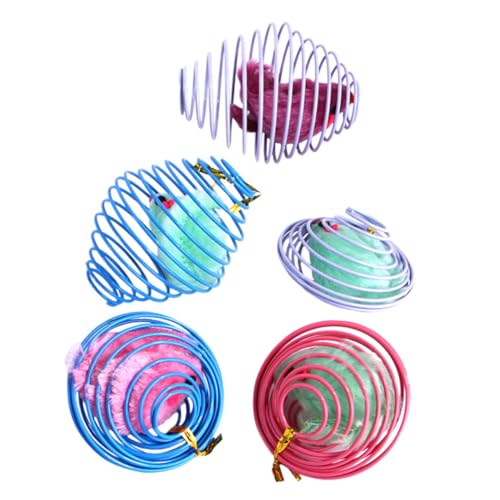 MERRYHAPY 5pcs Katzen Springspielzeug Pelzige Käfig Ratten Rolling Plaything Pet Cat Training Playthings MERRYHAPY 5pcs Katzen Springspielzeug Pelzige Käfig Ratten Rolling Plaything Pet Cat Training Playthings von MERRYHAPY