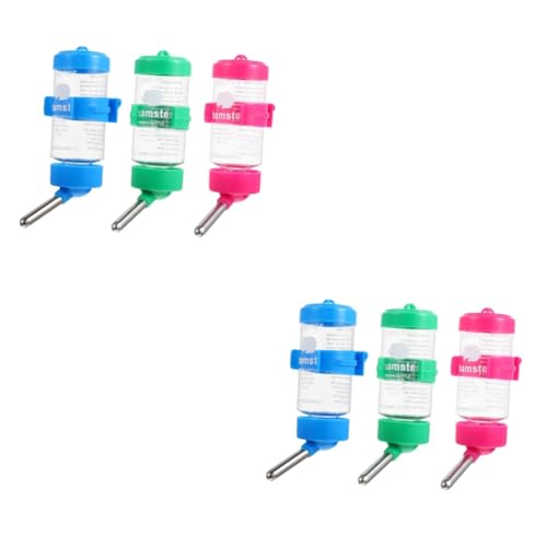 MERRYHAPY 2 Sets Innovative Hängetränke Für Hamster Chinchillas Praktische Trinkflasche Für Haustiere Leicht Zu Reinigen 3 Stück * 2 von MERRYHAPY