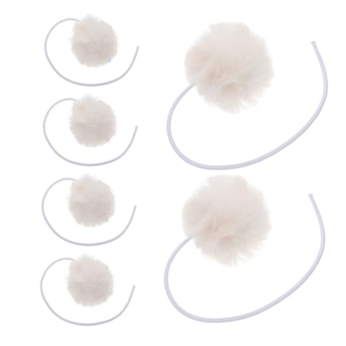MERRYHAPY 6 Stück Teiliges Selbstspielendes Katzenspielzeug mit Glocke Weicher Plüsch kratzball Interaktives Indoor Katzen und Kätzchen Beige Robust und Vielseitig für Langanhaltenden von MERRYHAPY